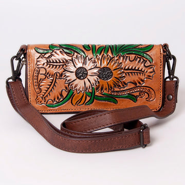 American Darling Cross Body Hand Tooled Full Grain Genuine Leather Western Women Bag Handbag Purse | Crossbody for Cute